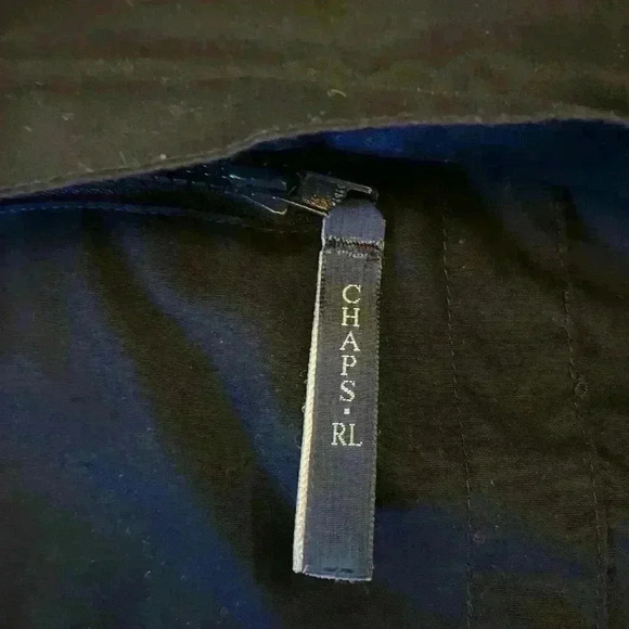 Chaps Ralph Lauren 1/2 zip Hooded Jacket SIZE XL color Navy and Red - Picture 8 of 9